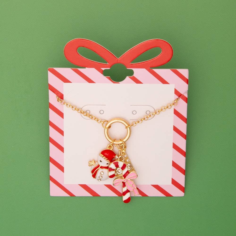 Christmas Themed Multi-Charm Necklace
