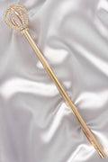 Rhinestone Pave Crown Scepter Wand