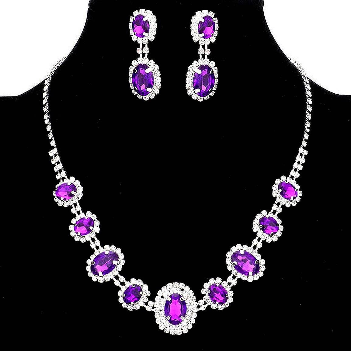 Oval Shape Rhinestone Princess set