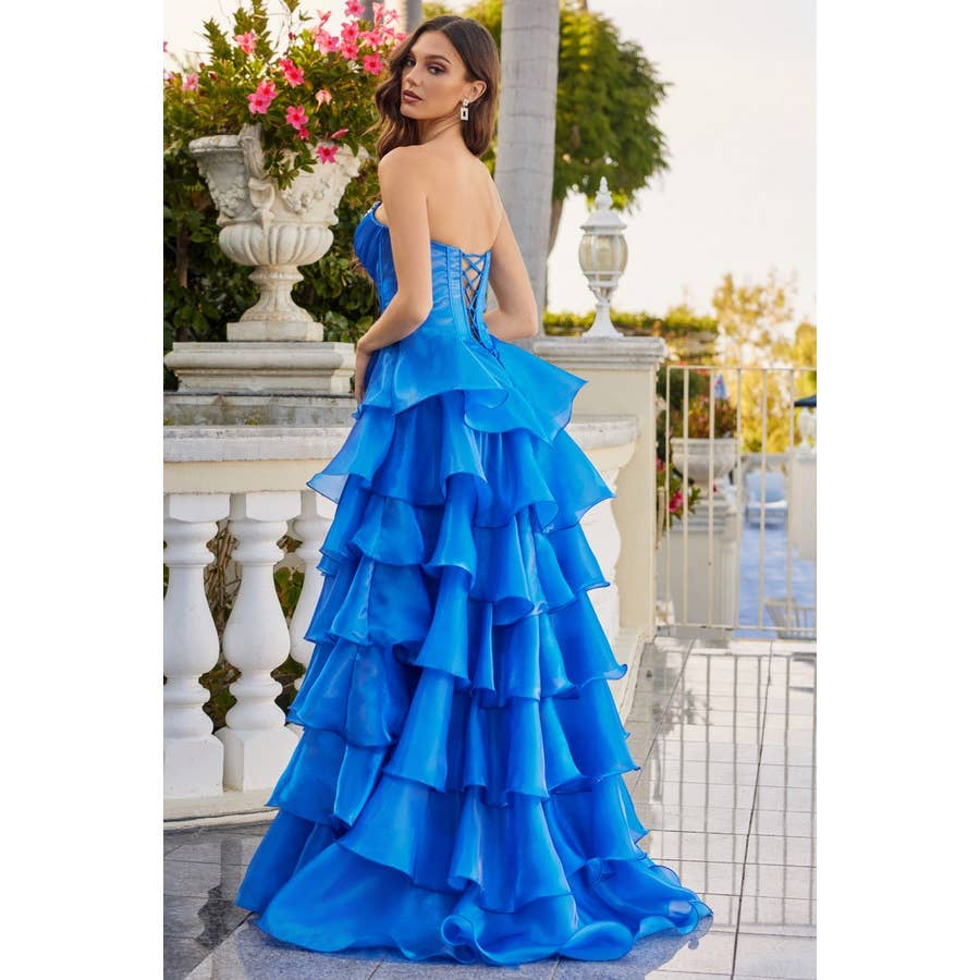 Baby Fox Juliet Gown JT2664S Blue Ruffles