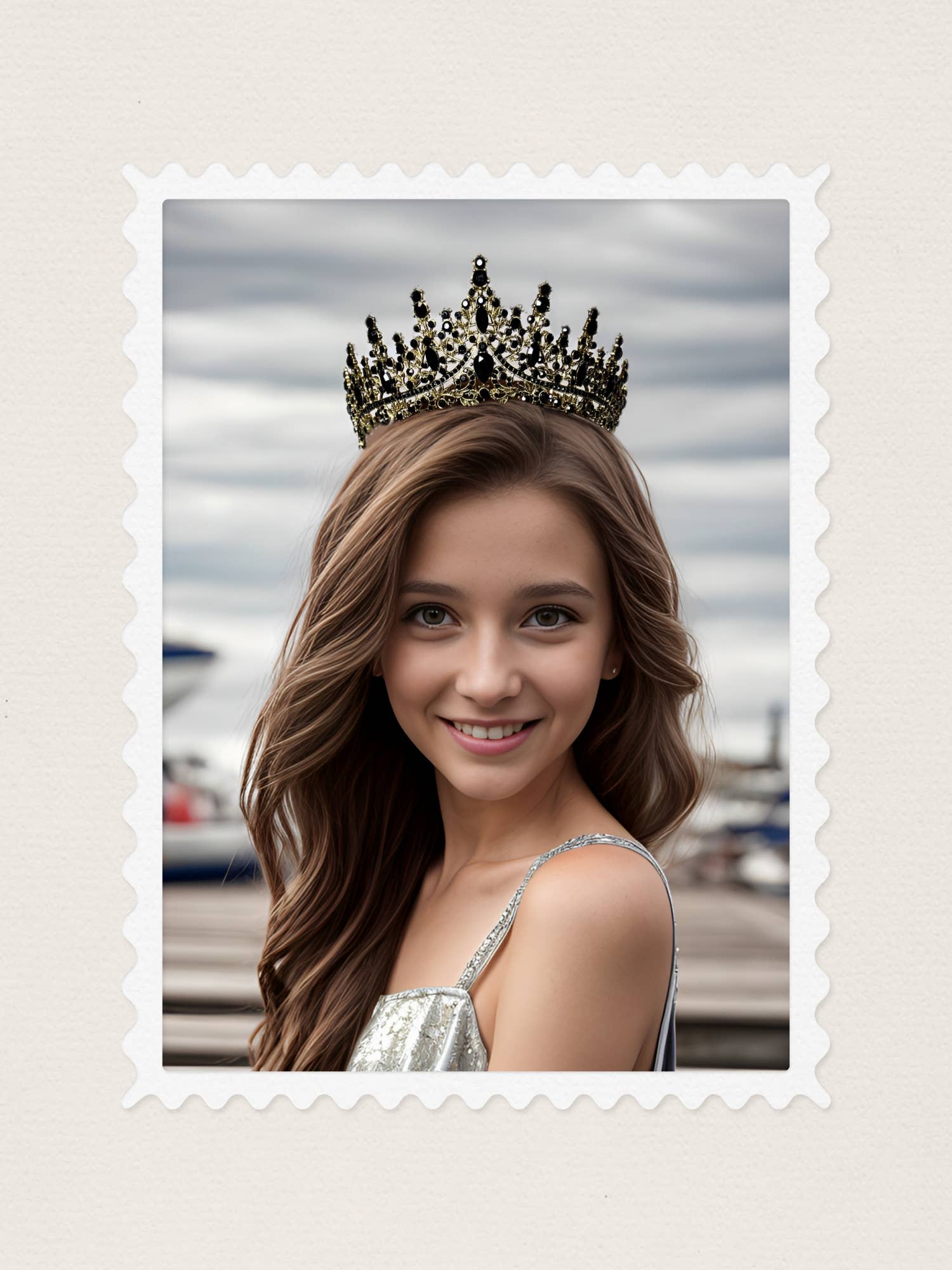 Black Tiara Crown - CR150