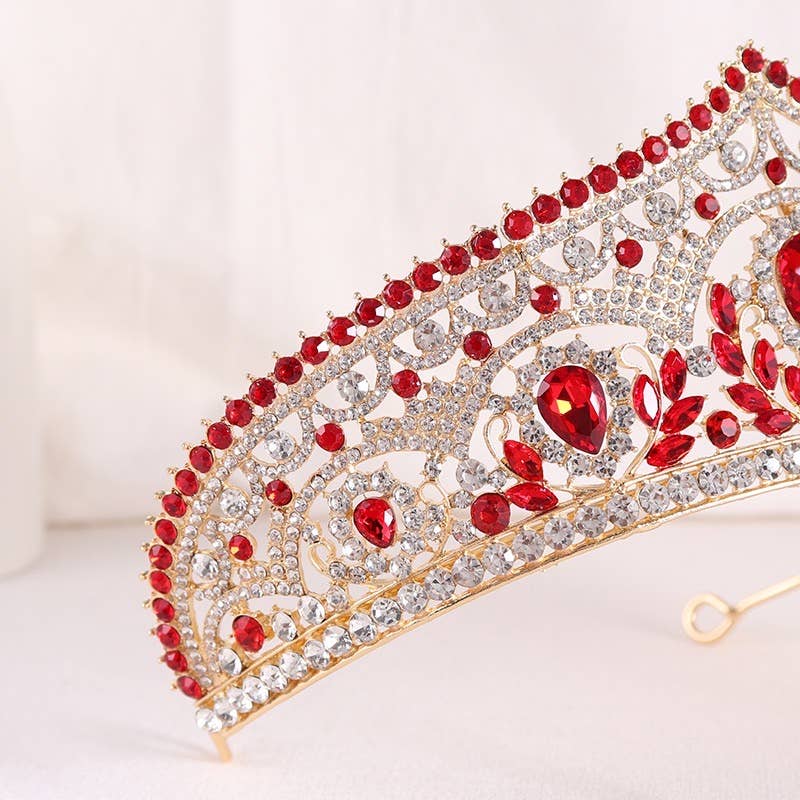 Luxe Red Crystal Tiara - CR144