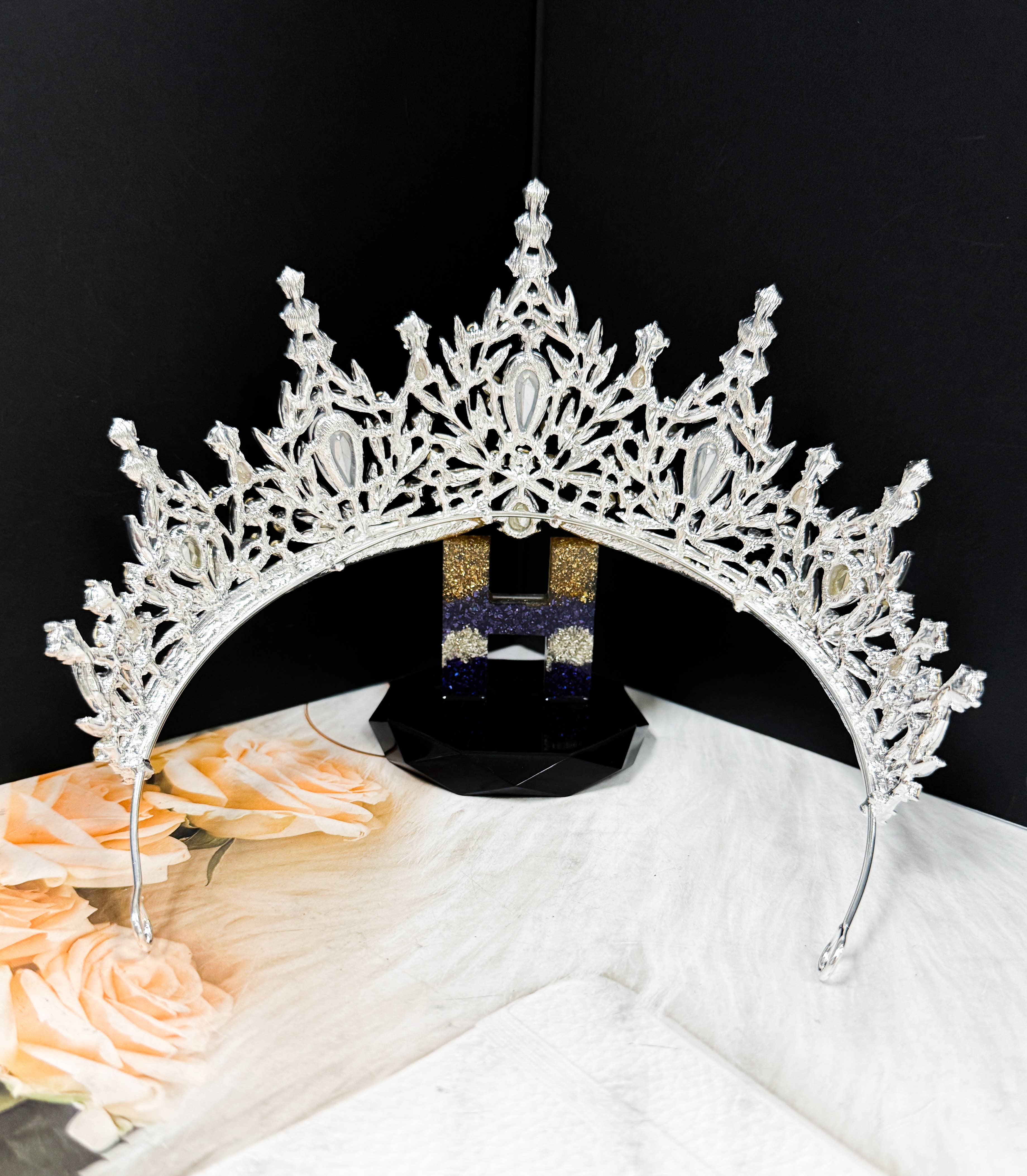 Sky Blue Gemstone Crown - CR155