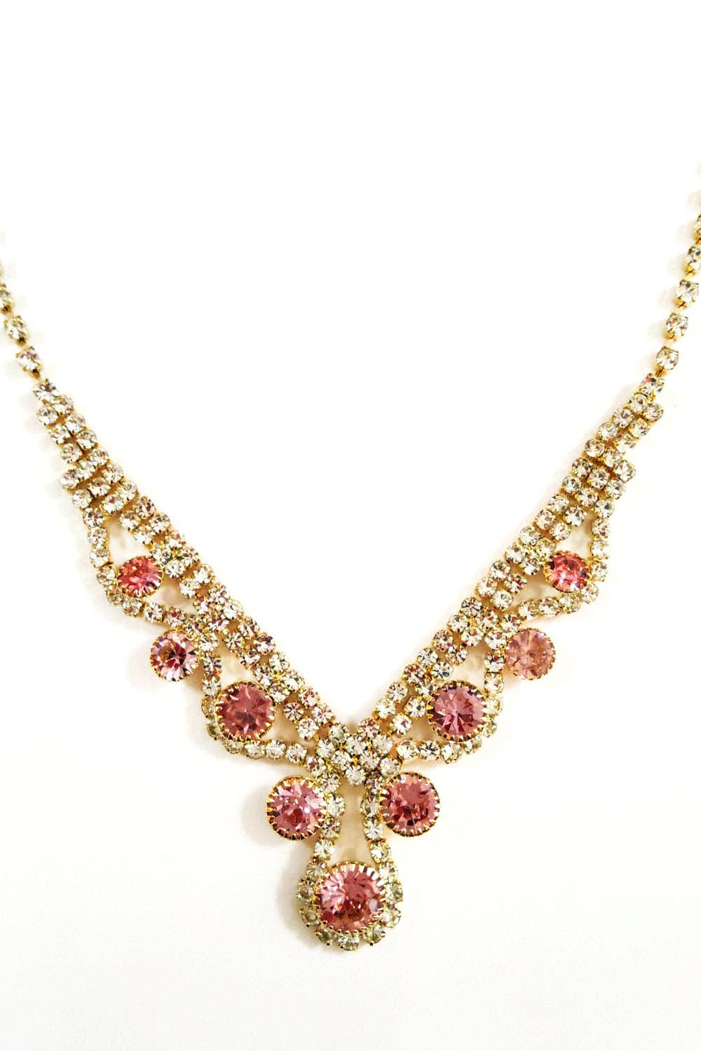Metal Necklace, Earring, & Bracelet Set with Jewels JR3174-