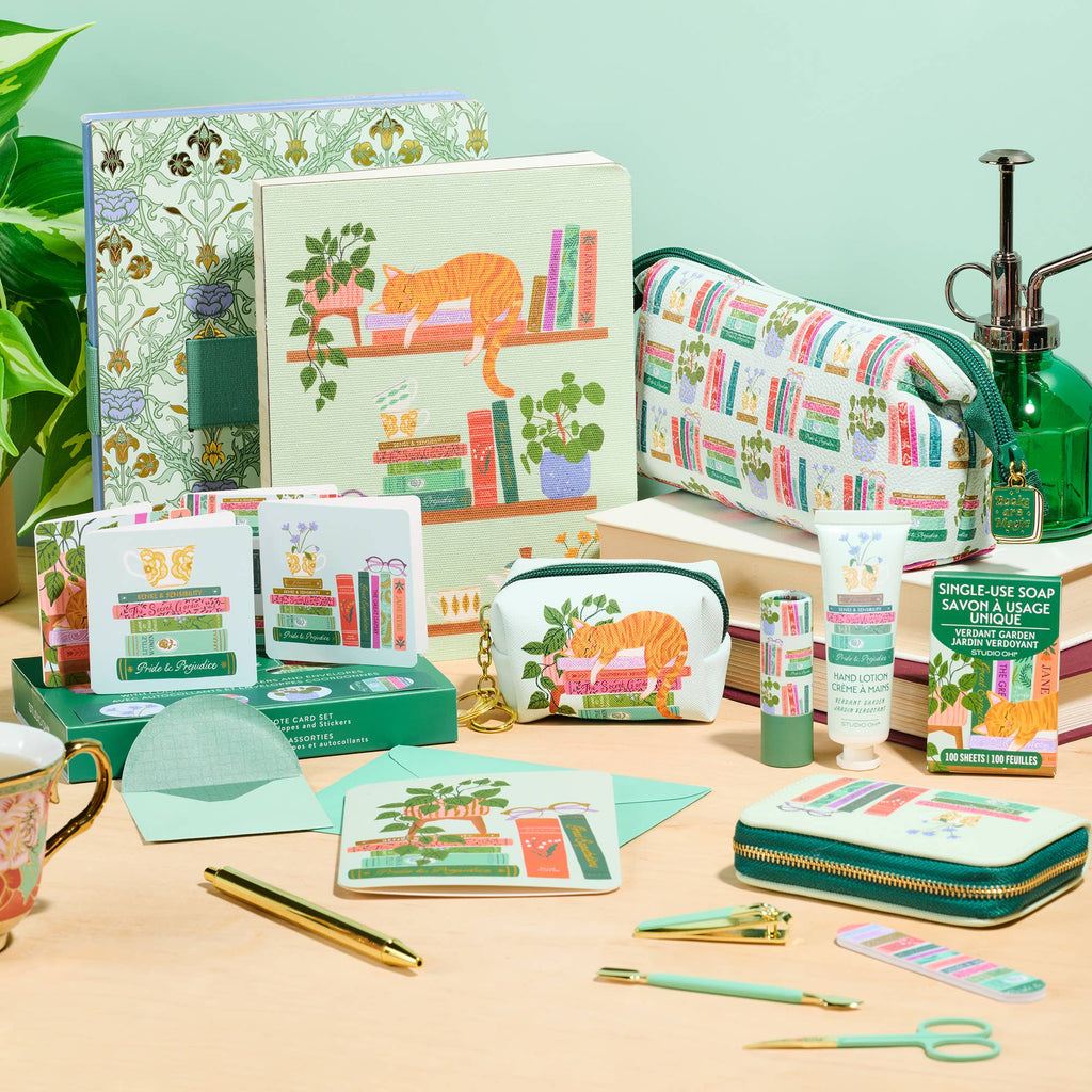 Cozy Reads Assorted Mini Note Card Set with Stickers