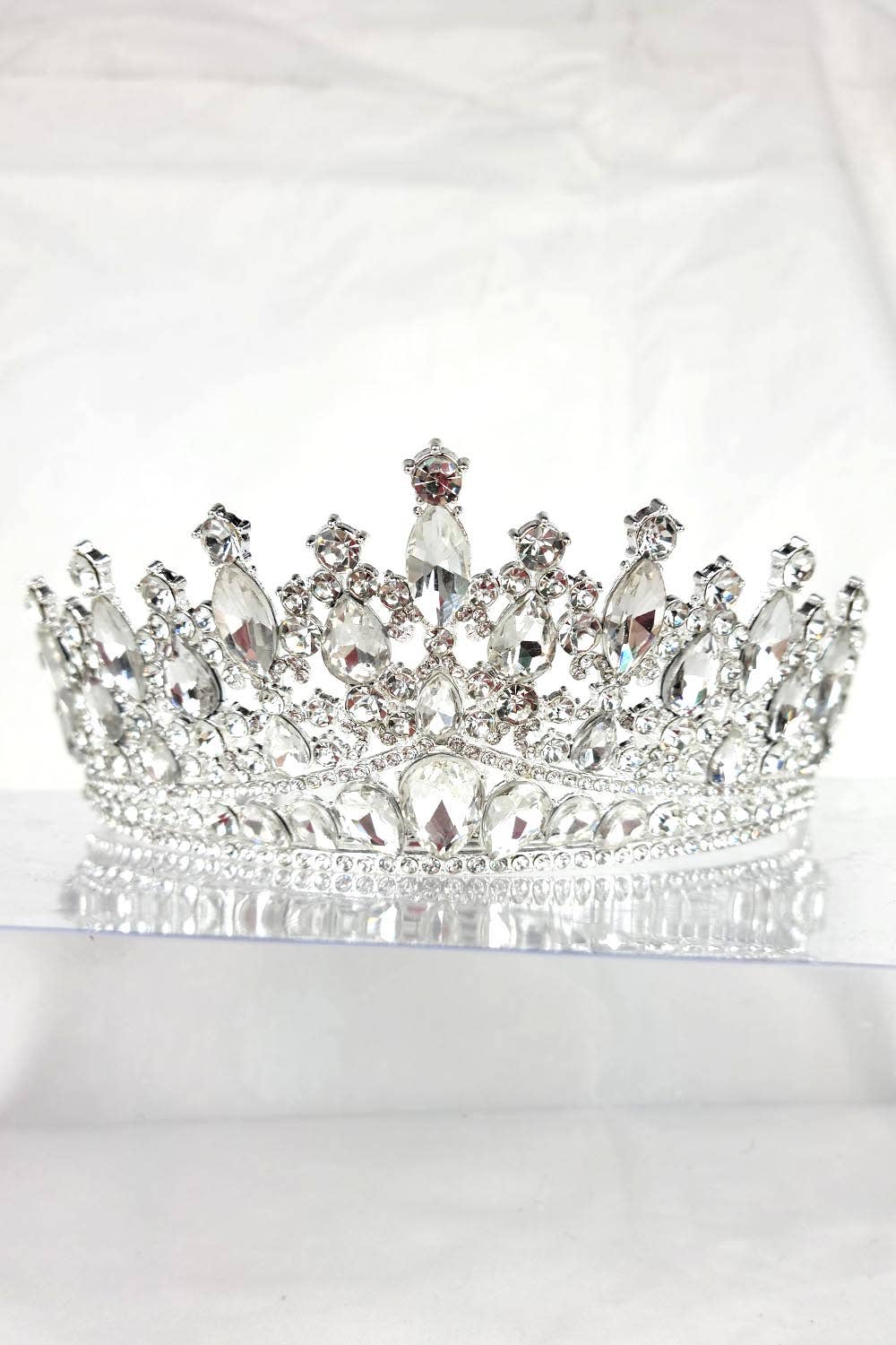 Gold/Crystal Tiara With Jewels - CR137