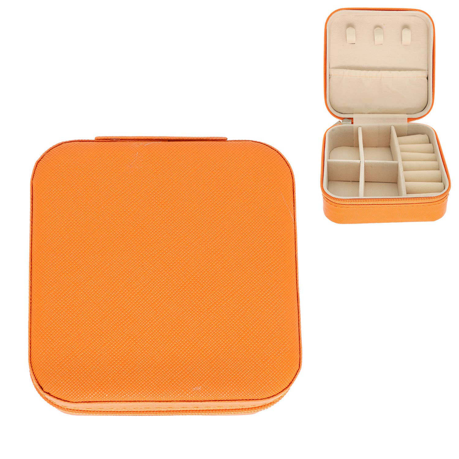 Monochromatic Pu Leather Jewelry Box