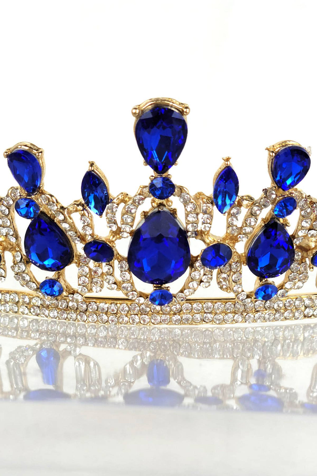 CR 165 HT939 Metal Tiara With Jewel Rhinestones.