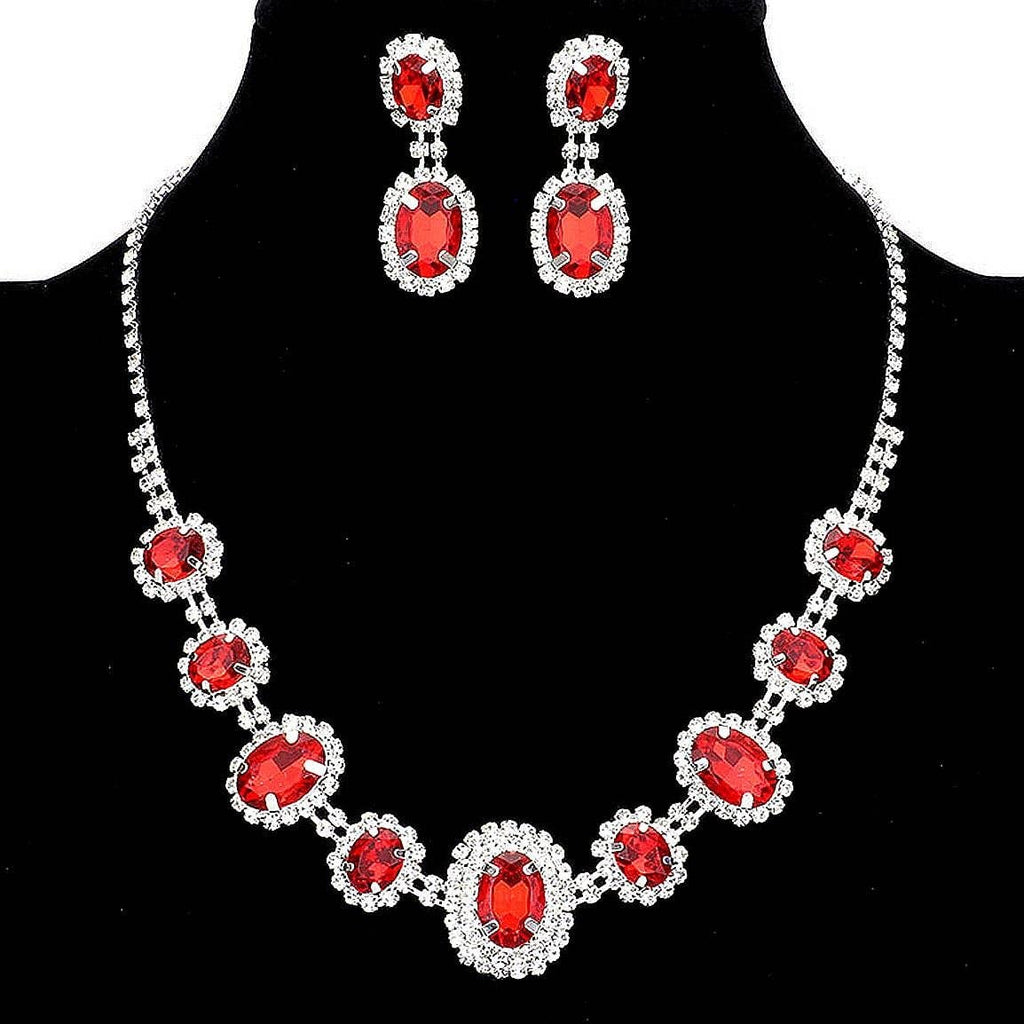 Oval Shape Rhinestone Princess set