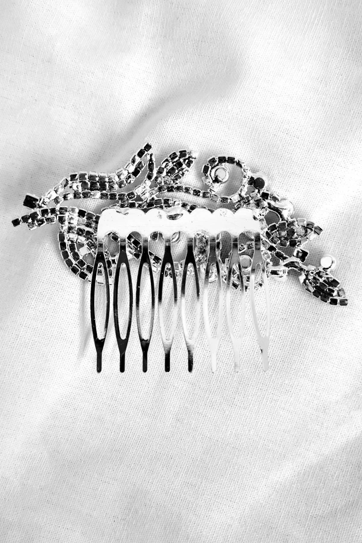 Metal Hair Comb With Jewels HJH0856