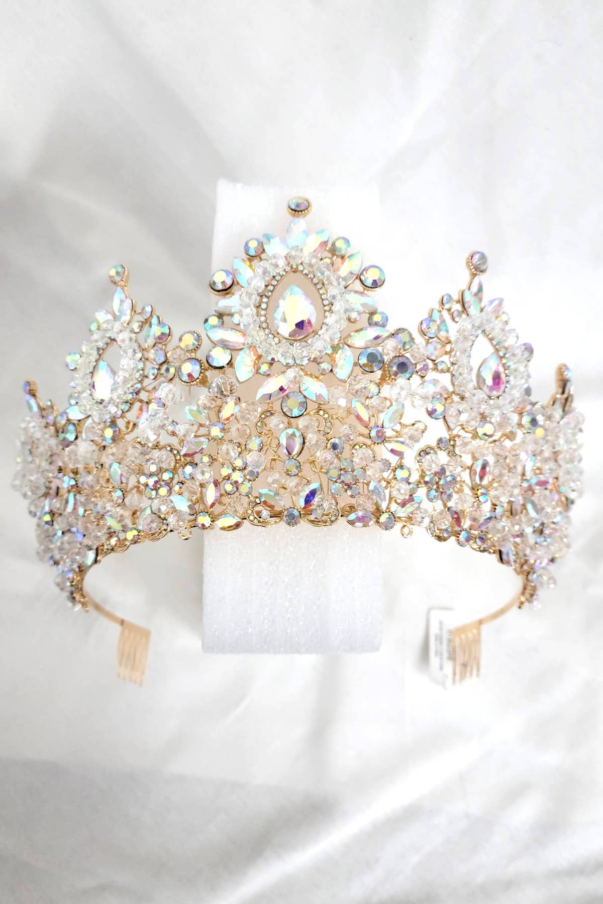 Metal tiara with jewel rhinestones HT962