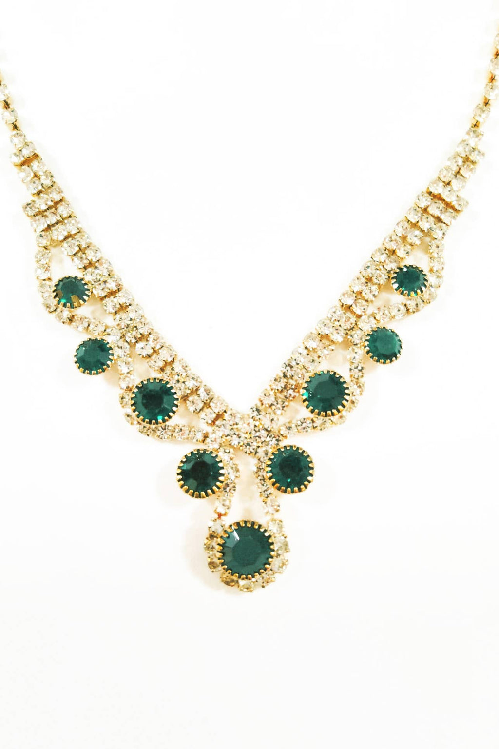 Metal Necklace, Earring, & Bracelet Set with Jewels JR3174-