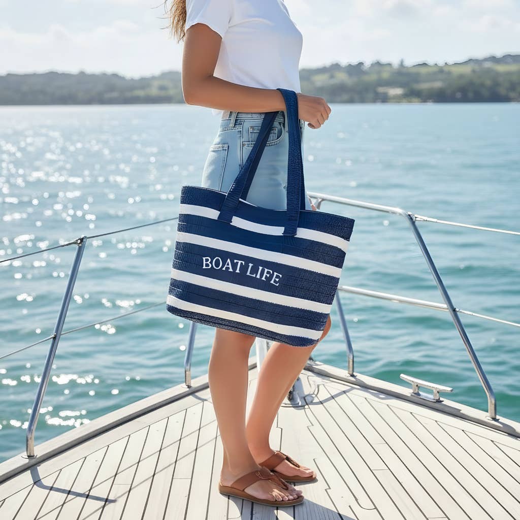 Straw & Sun Tote–Boat Life