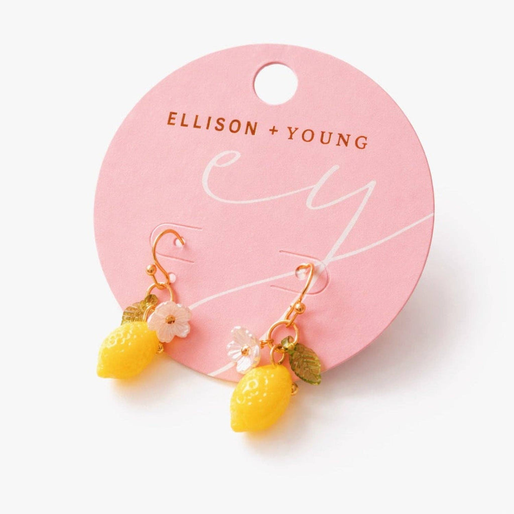Sunshine Lemon Charm Dangling Earrings