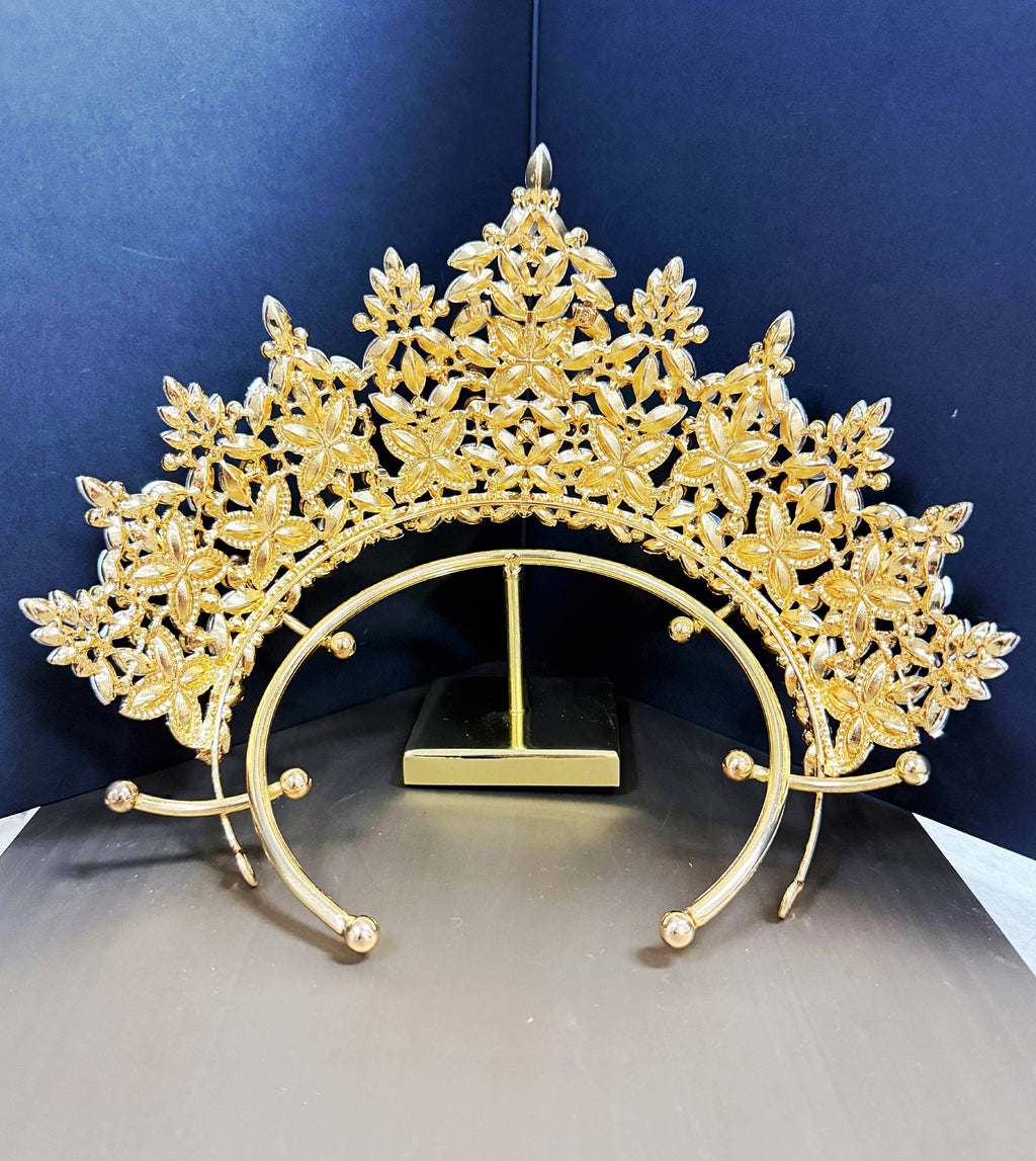 Clear/Gold Crystal Crown - CR147