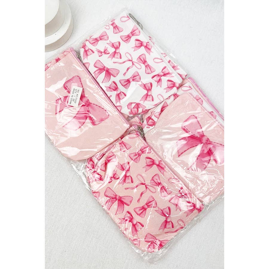 Bow Design Printed Coin Purse