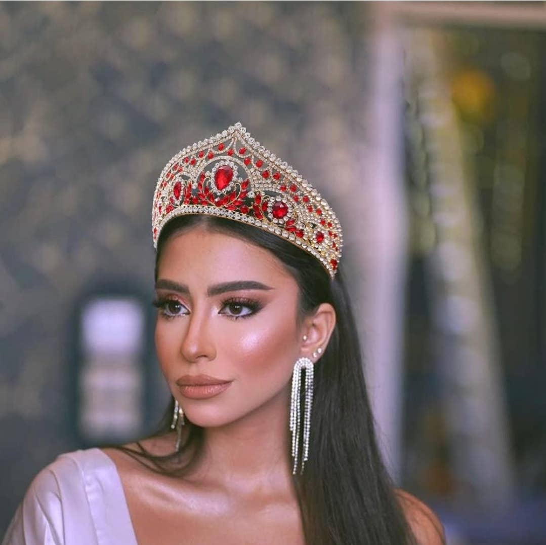 Luxe Red Crystal Tiara - CR144