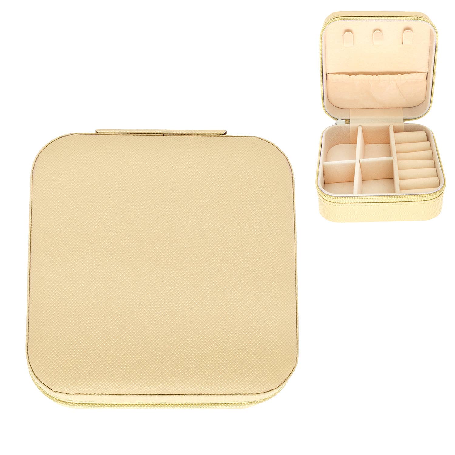 Monochromatic Pu Leather Jewelry Box