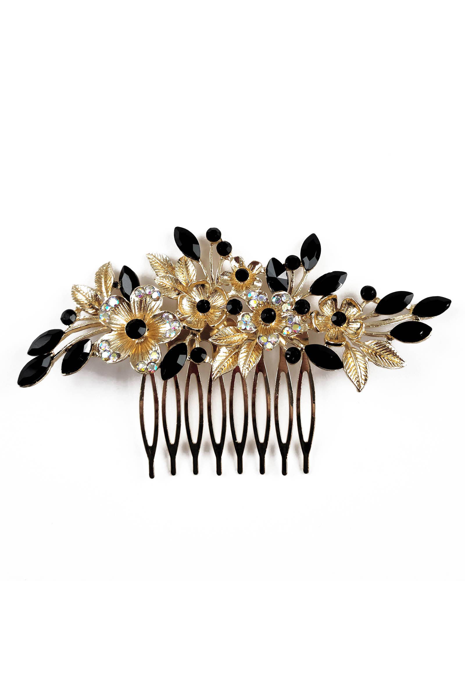Metal Hair Comb With Jewels HJH0837-