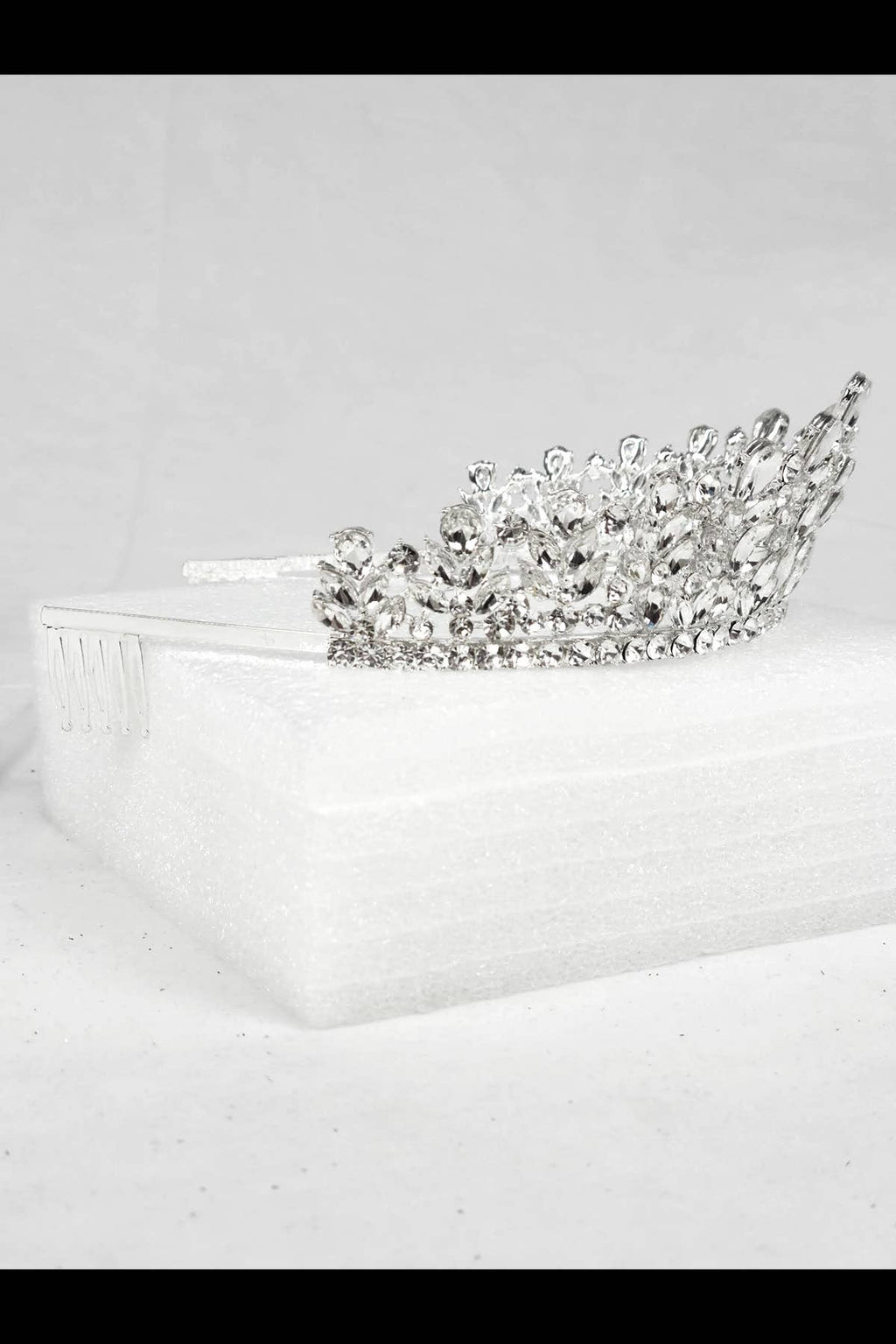 CR 163 HT971 Metal tiara with jewel rhinestones Lavender