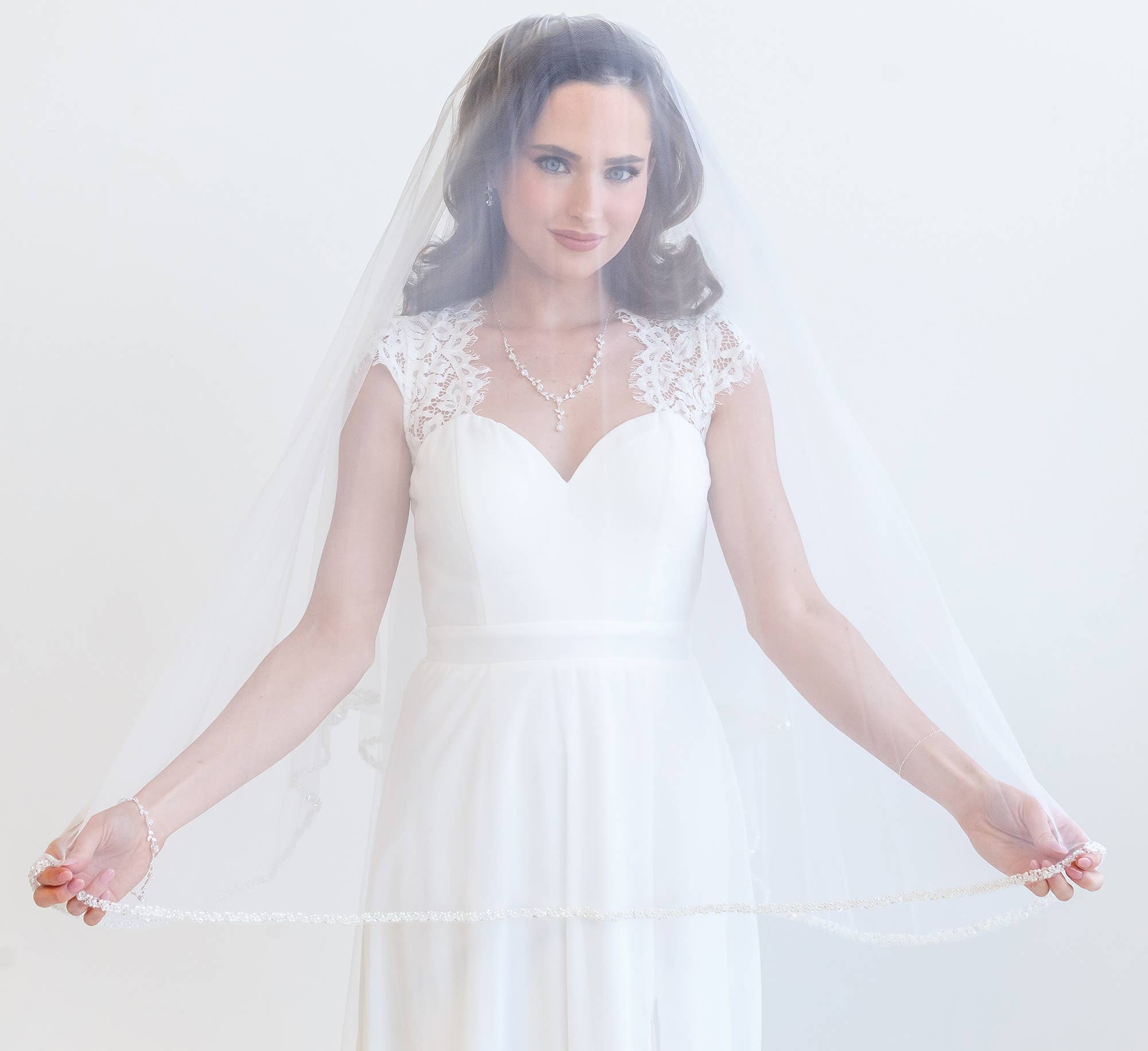 Pearl Beaded Wedding Veil