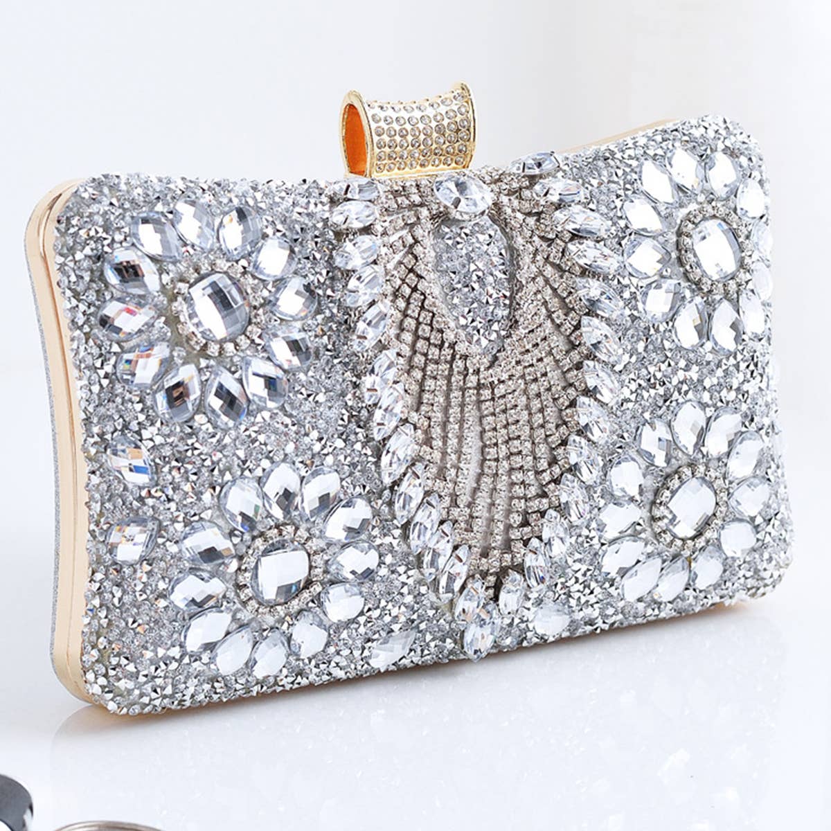 WOMEN DINNER CHAIN ONE-SHOULDER DIAMOND BAG_CWAB0597