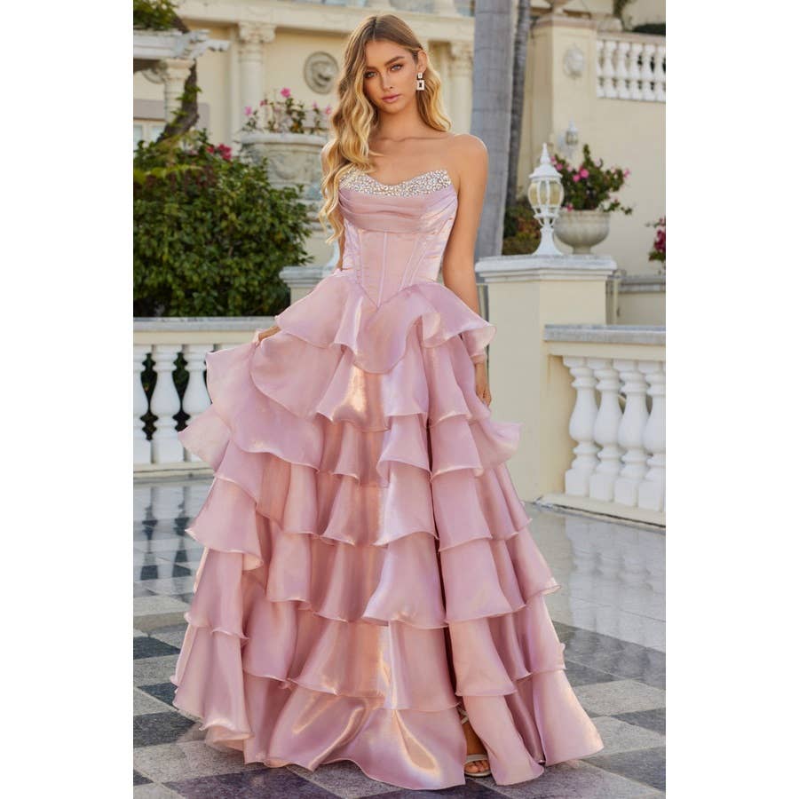 Baby Fox Juliet Gown JT2664S Blue Ruffles