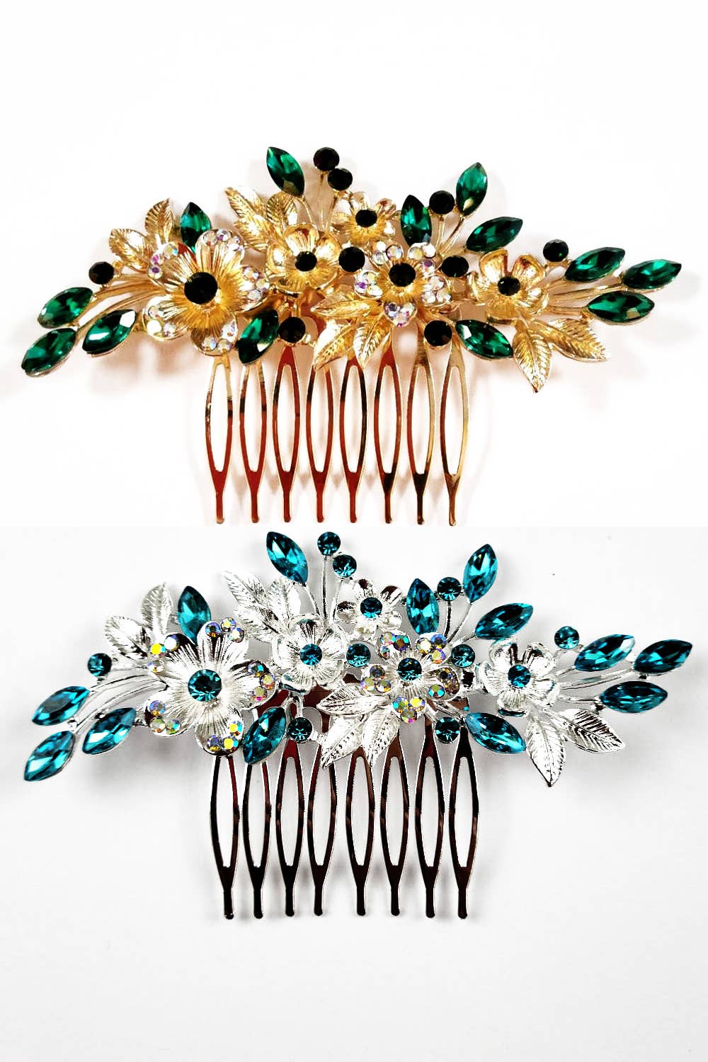 Metal Hair Comb With Jewels HJH0837-