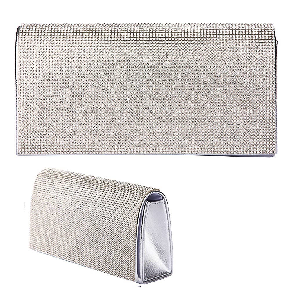 Rhinestone Patch Bling Shiny Evening Bag Clutch