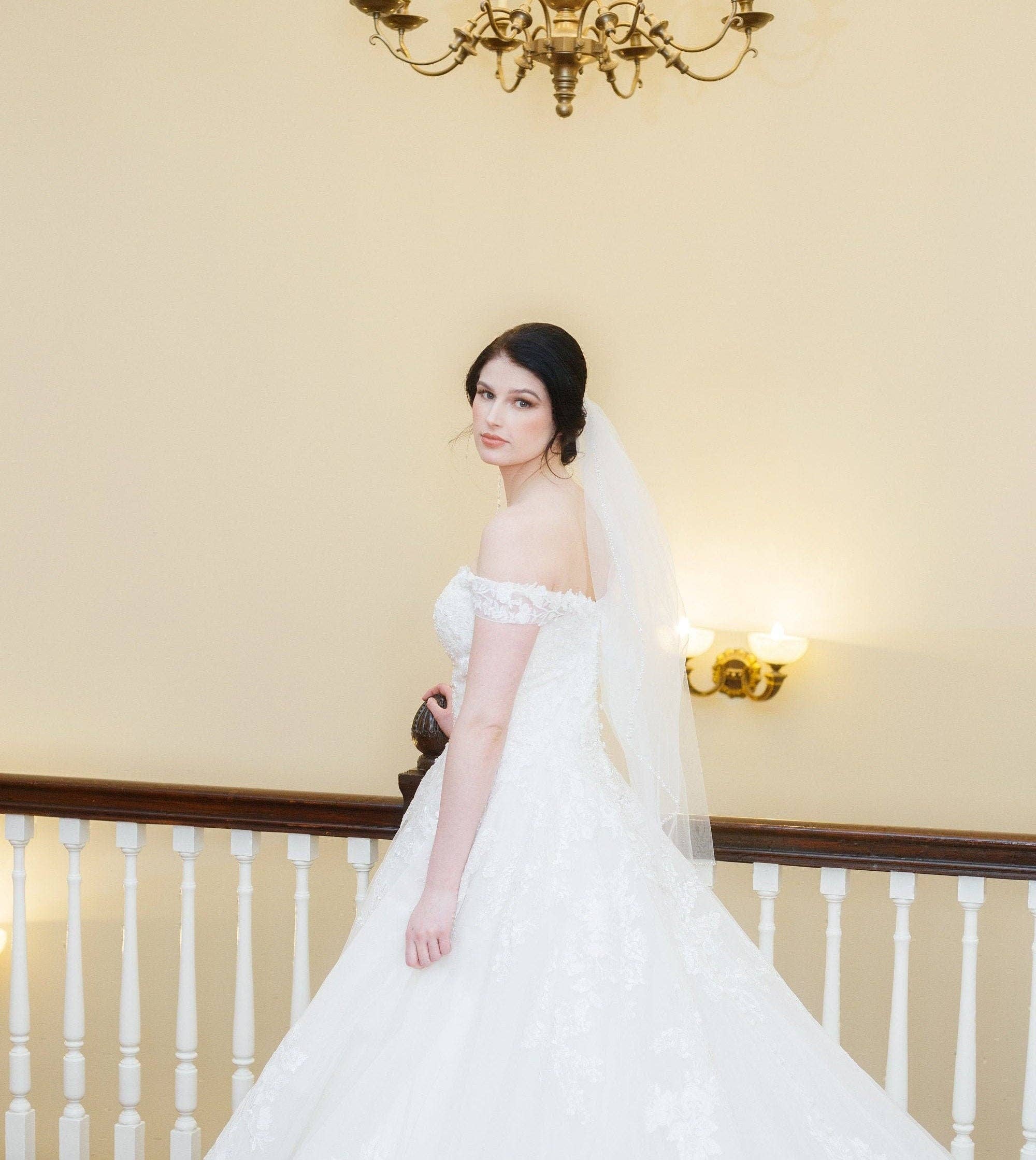 Pearl Beaded Wedding Veil