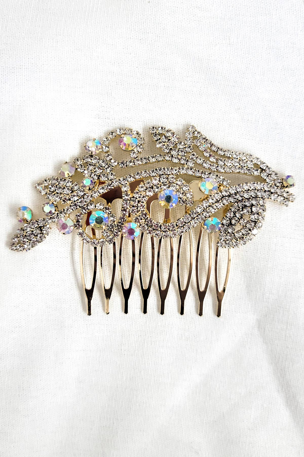 Metal Hair Comb With Jewels HJH0856