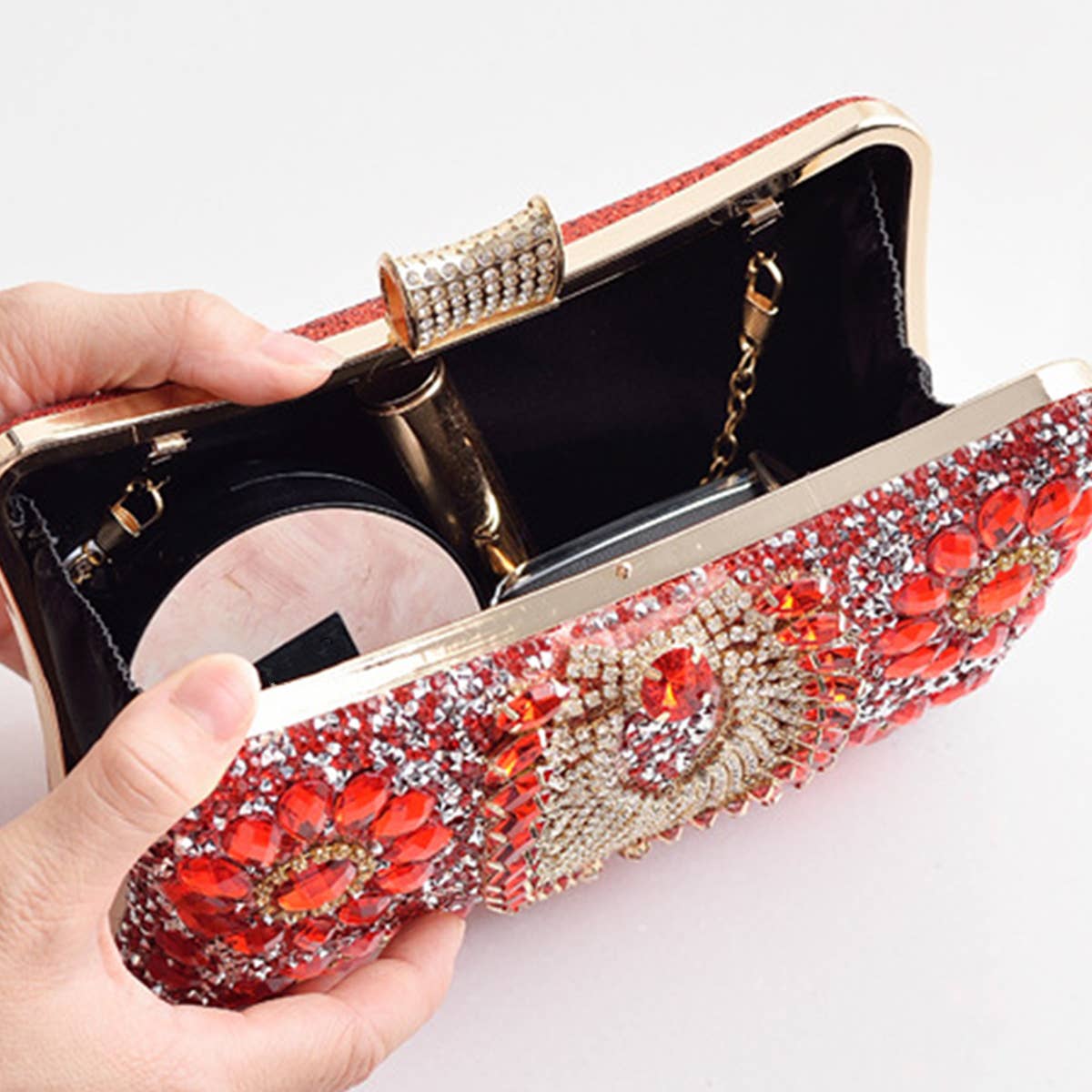 WOMEN DINNER CHAIN ONE-SHOULDER DIAMOND BAG_CWAB0597