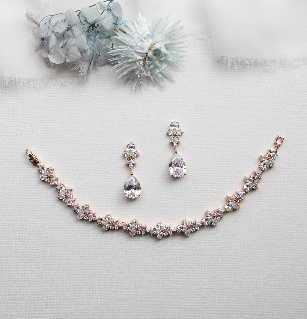 Pear Drops CZ Earrings