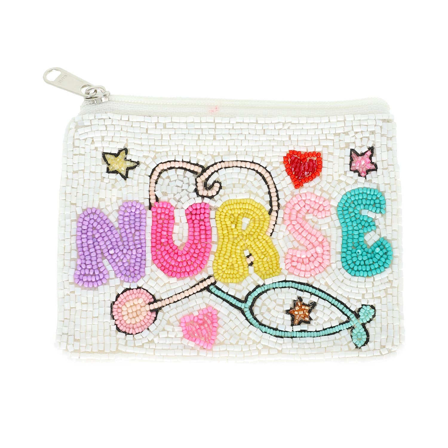 Nurse Seed Bead Embroidered Coin Bag