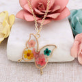 Butterfly Bouquet Dried Flower Necklace
