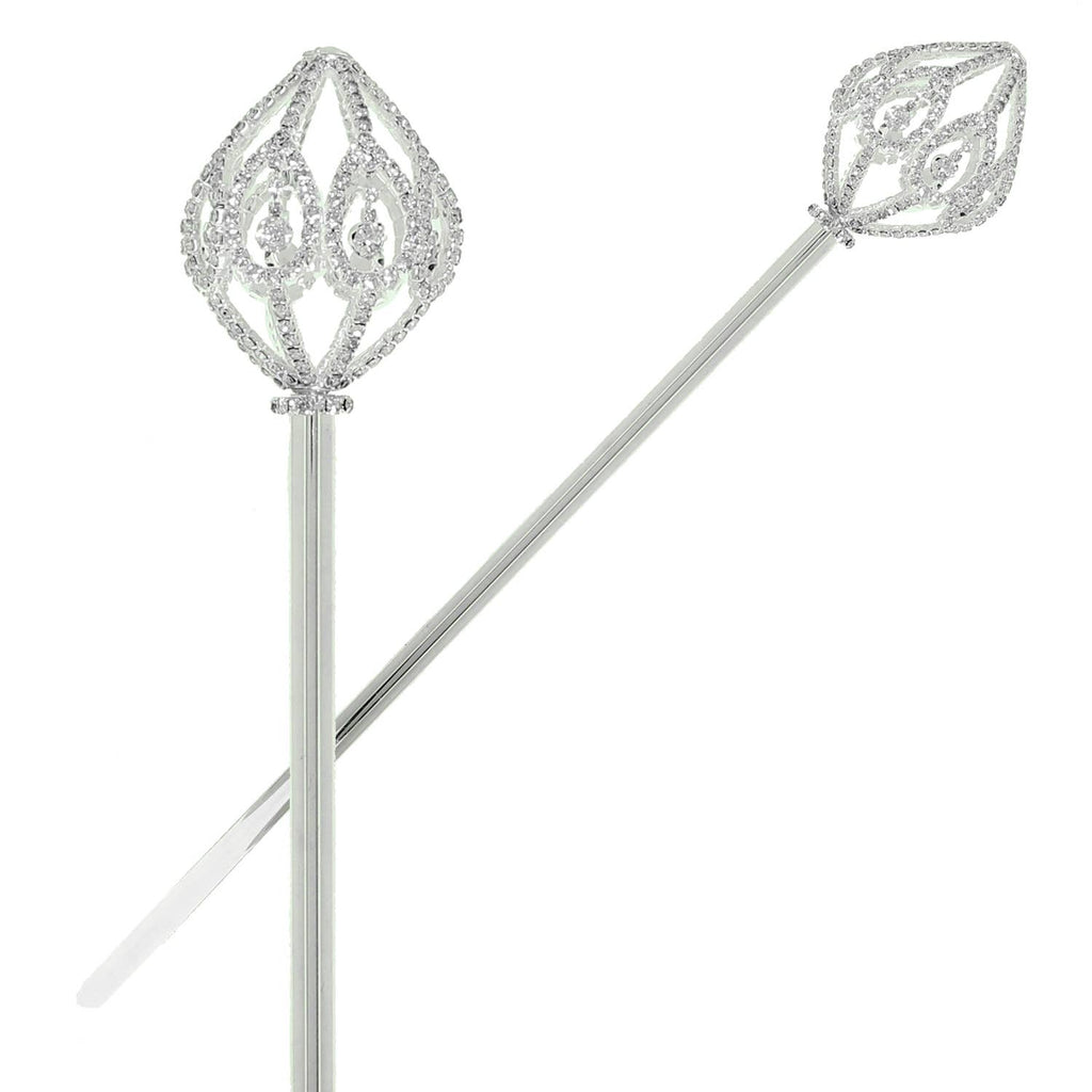 Rhinestone Embellished Sphere Scepter Wand