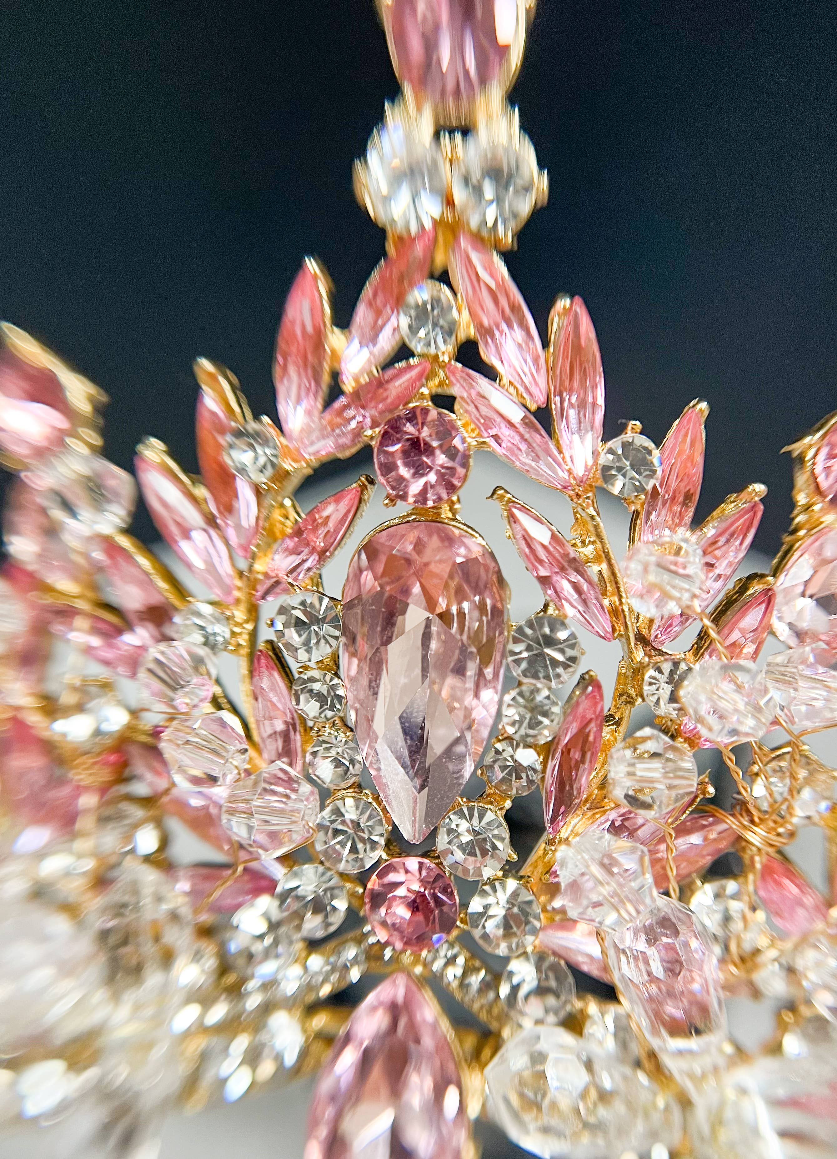 Pink Crystal crown - CR153