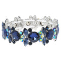 Baroque Crystal Gemstone Cluster Stretch Bracelet
