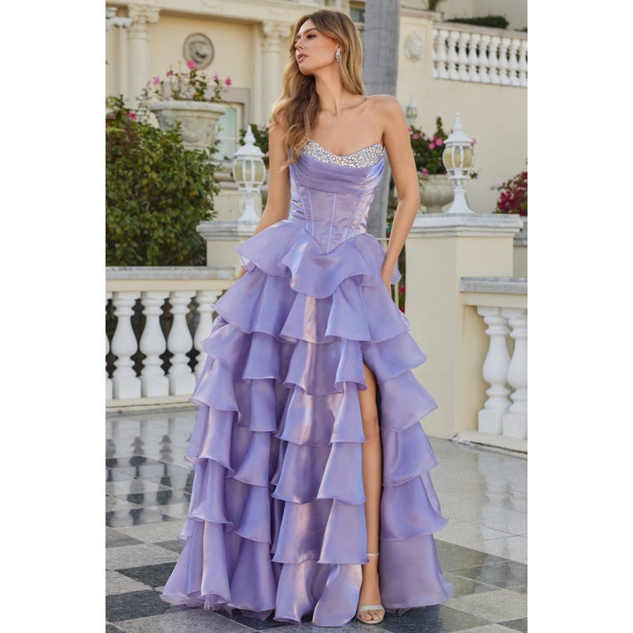 Baby Fox Juliet Gown JT2664S Blue Ruffles