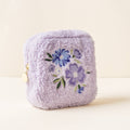 Teddy Pouch-Square Dainty Floral Purple
