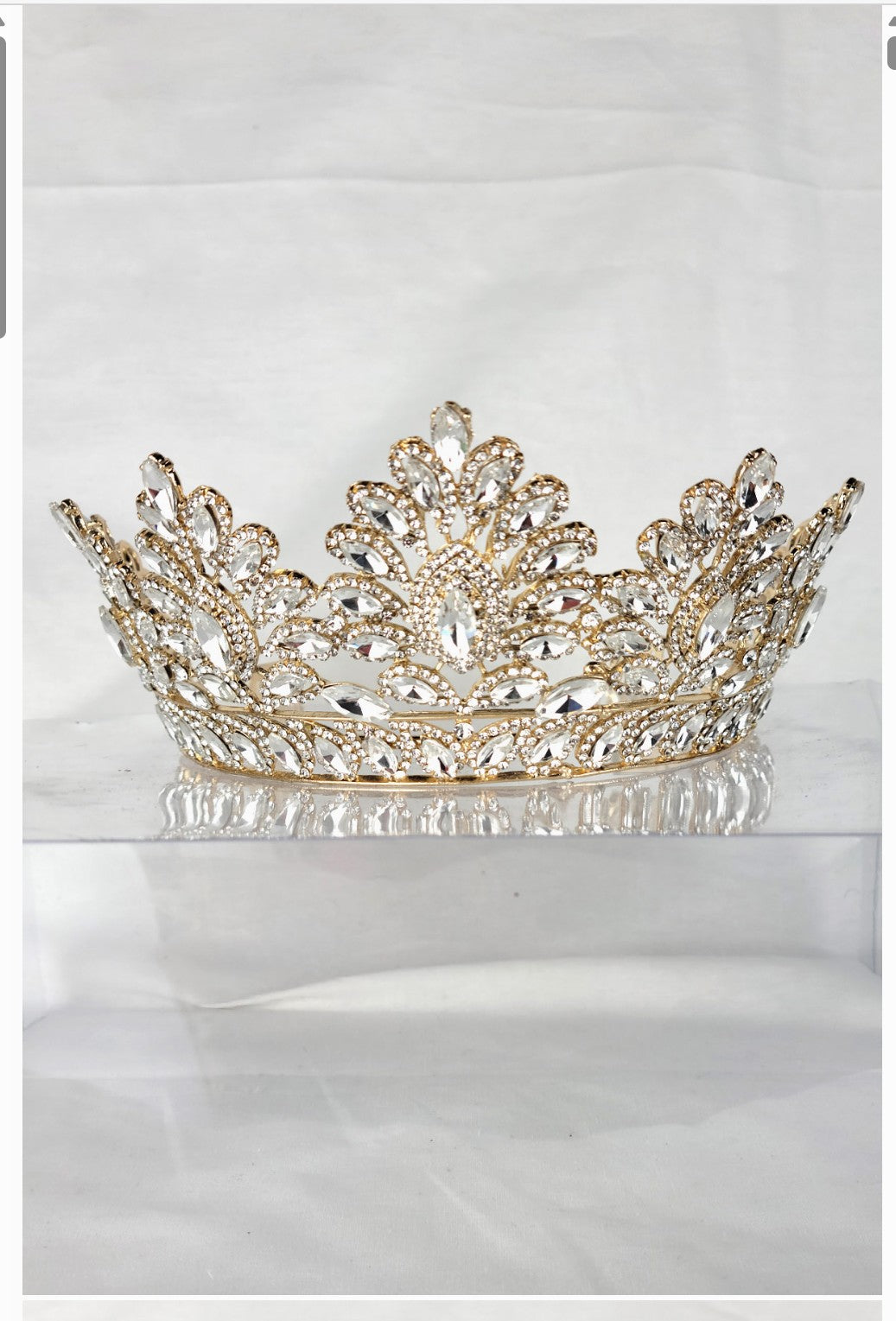 Metal Tiara With Rhinestones - CR140